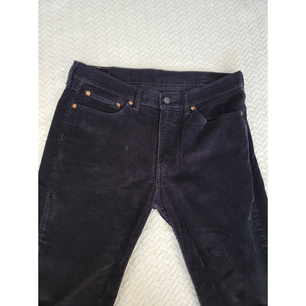 Levi's Men's 514 Straight Fit Black Corduroy Pants 33x32 *Great Shape*